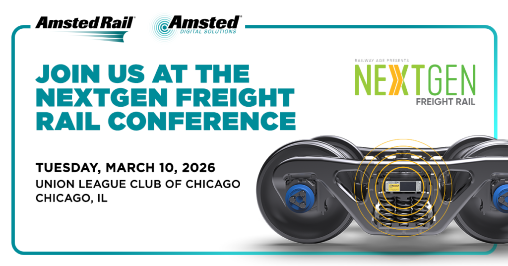 Amsted Rail to Sponsor Railway Age NextGen Freight Rail Conference