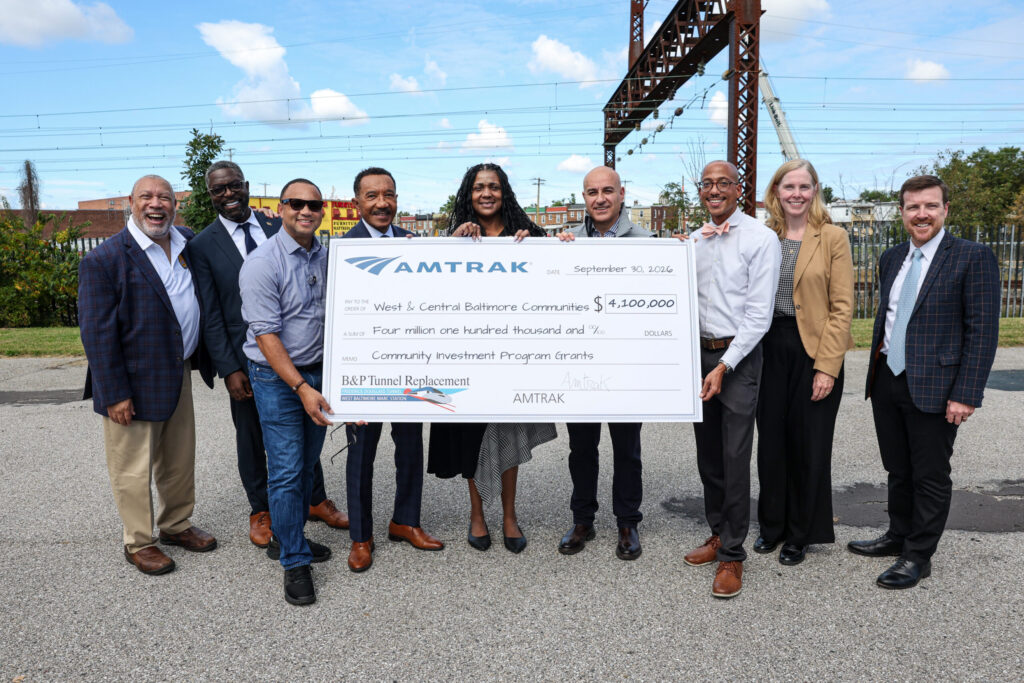 Amtrak Awards First Round of Community Grants, Investing More Than $4.1 Million in West and Central Baltimore Through the B&P Tunnel Replacement Program