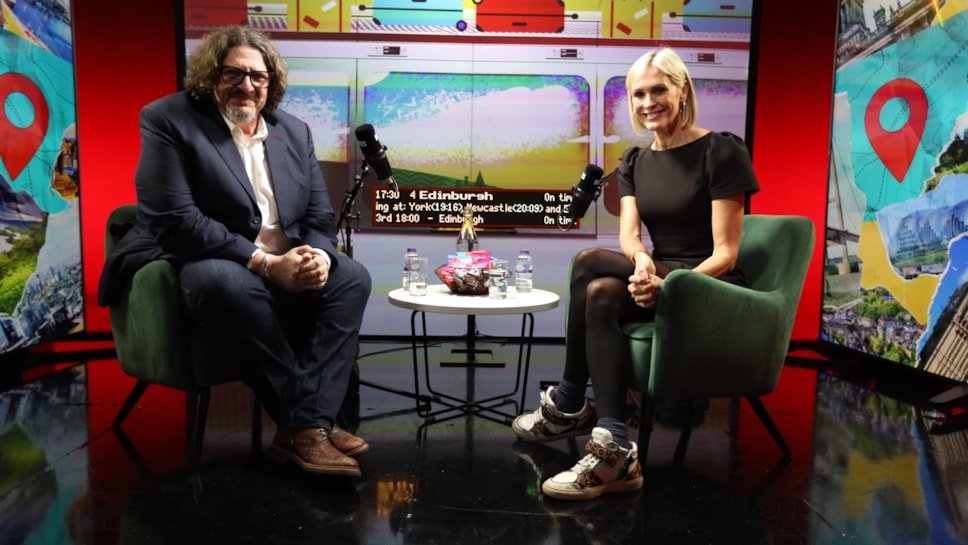 Jay Rayner reveals his love of train travel, teenage Interrail adventures and the perfect train picnic on Routes with Jenni Falconer