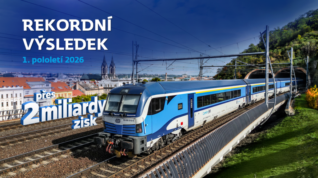 Skupina ČD v prvním pololetí hospodařila s historicky nejvyšším ziskem přes 2 miliardy korun. Počet cestujících vzrostl na nejvyšší úroveň od pandemie