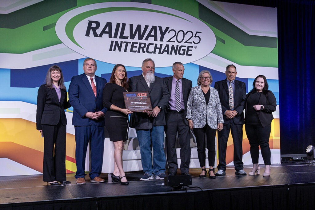 Group photo of the 2025 NRHS Outstanding Railroad Historic Preservation Award