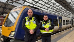 Security guards praised for saving passenger who fell under a train