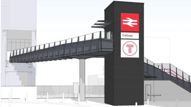 Work progresses on Cathays station’s new footbridge
